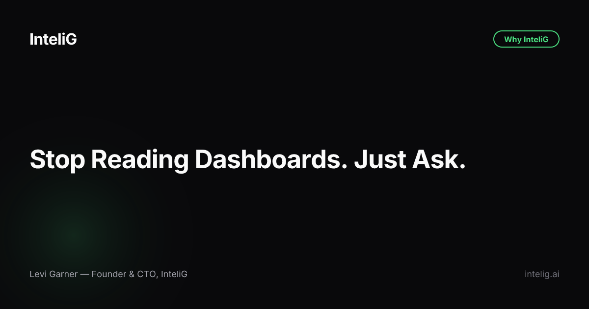 Stop Reading Dashboards. Just Ask.