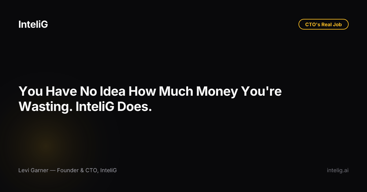 You Have No Idea How Much Money You're Wasting. InteliG Does.