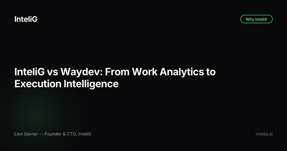 InteliG vs Waydev: From Work Analytics to Execution Intelligence