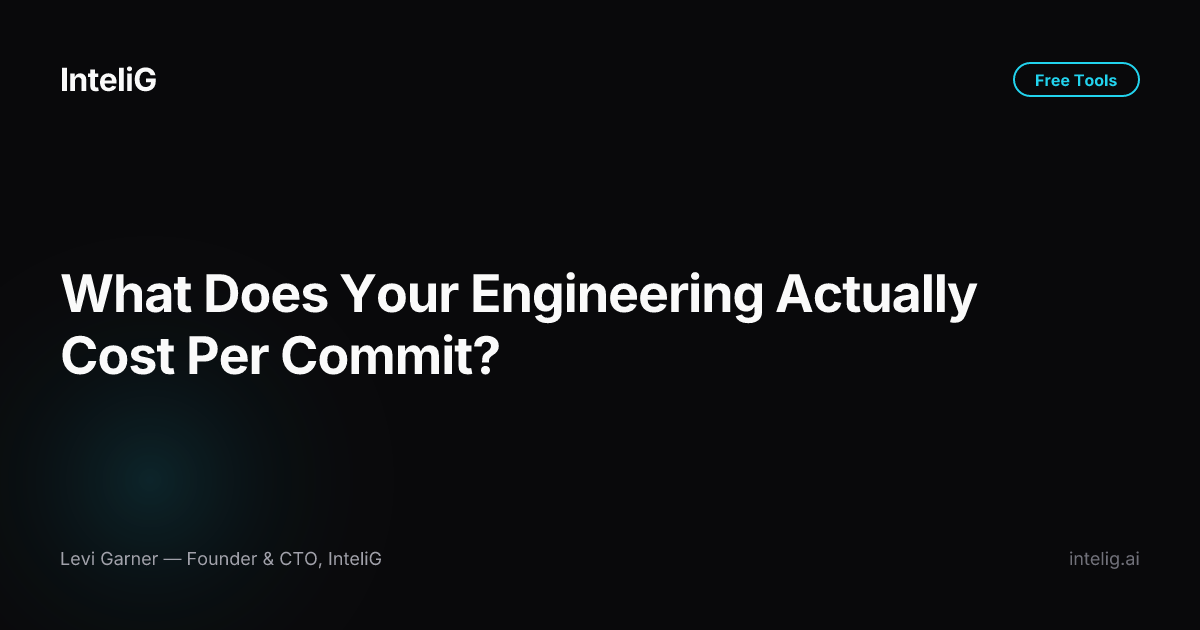 What Does Your Engineering Actually Cost Per Commit?