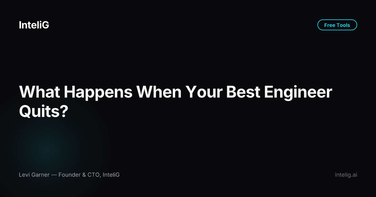 What Happens When Your Best Engineer Quits?