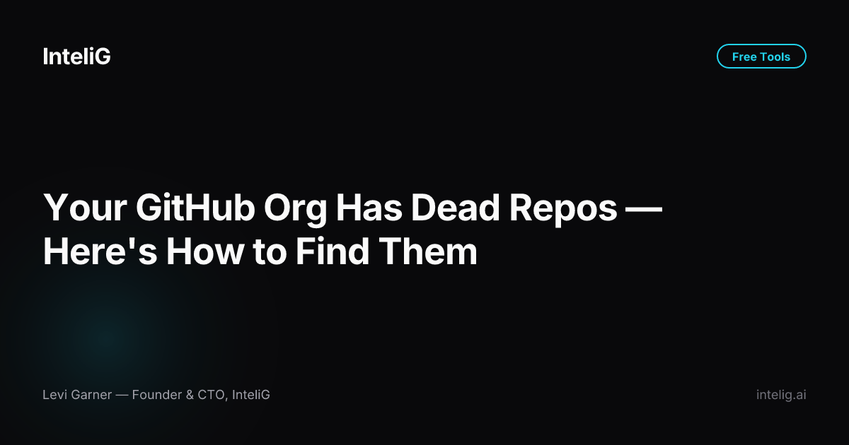 Your GitHub Org Has Dead Repos — Here's How to Find Them