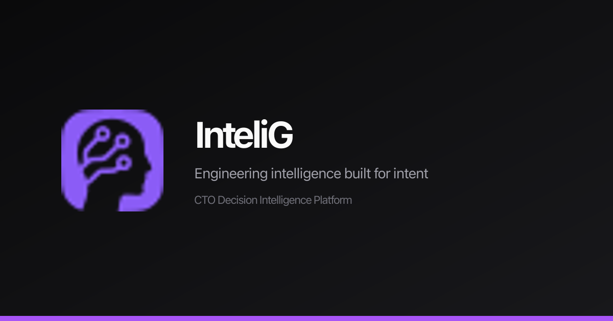 InteliG — Execution Intelligence for Engineering Organizations